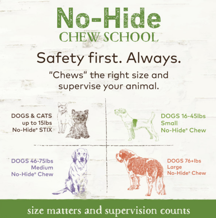 Earth Animal Pork No-Hide Stix for Dogs & Cats, 10 pack