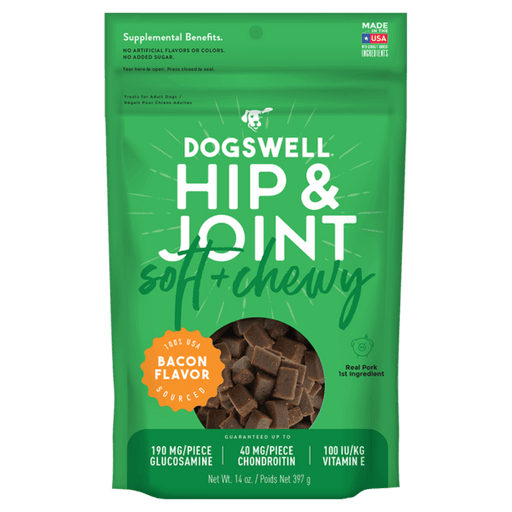 Dogswell Hip & Joint Soft & Chewy Treats, Bacon, 14oz