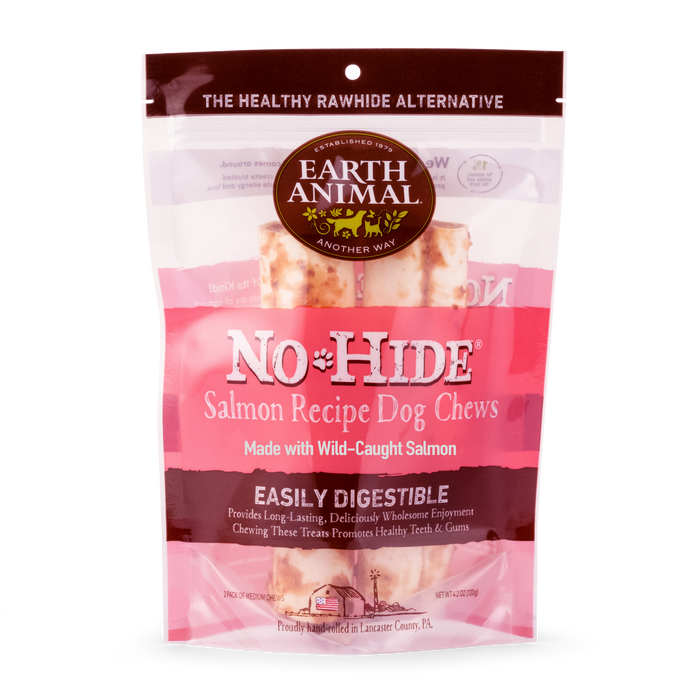 Earth Animal Salmon No-Hide® Wholesome Dog Chews- Medium, 7"