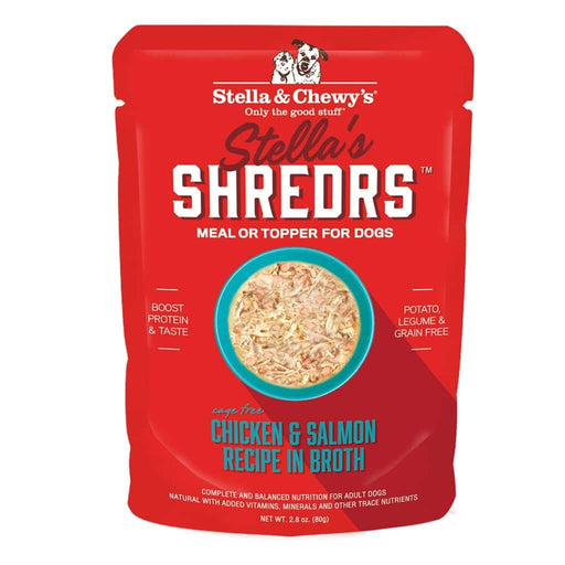 Stella & Chewy's Stella's Shredrs Chicken & Salmon Recipe in Broth Wet Dog Food, 2.8oz Pouch