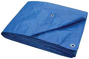 Tarp, Blue Polyethylene, 40"LX30"W, 3.5ml Thick