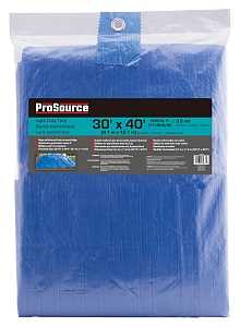Tarp, Blue Polyethylene, 40"LX30"W, 3.5ml Thick