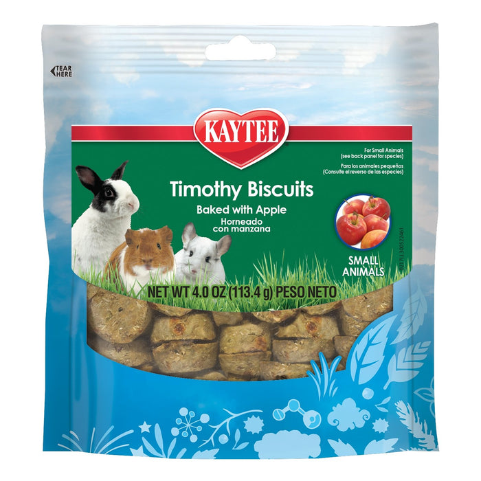Kaytee Timothy Biscuits Baked Apple Treat for Small Animals, 4oz