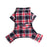 Fabdog Flannel Dog Pajamas, Blue Plaid