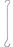 30" S-Hook Extension Hook with 3.5 inch opening