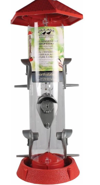 2-in-1 Hinged-Port Bird Feeder - 1.75lb capacity