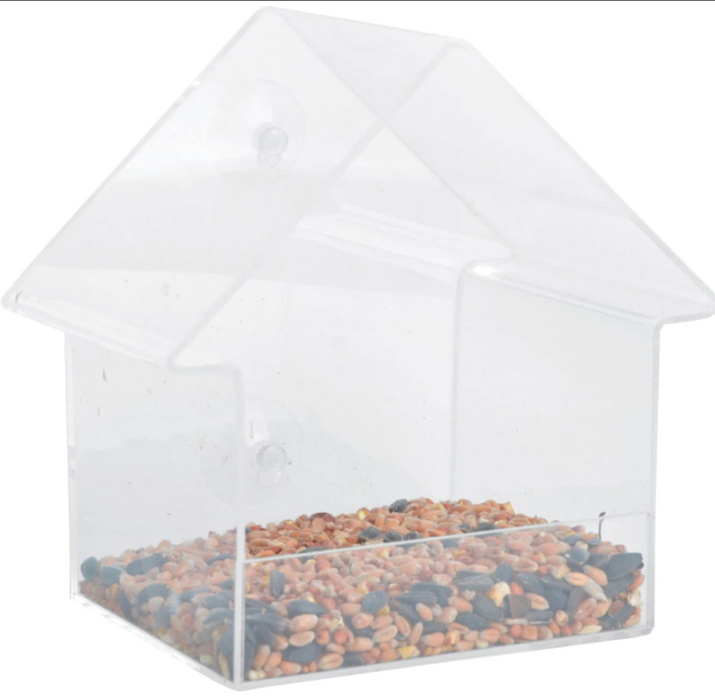 Acrylic House Window Feeder, 5lb capacity