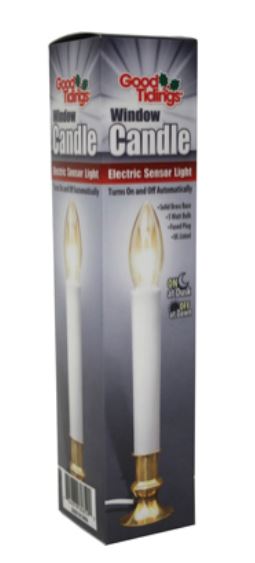 9" Electric Window Candle with Automatic Sensor
