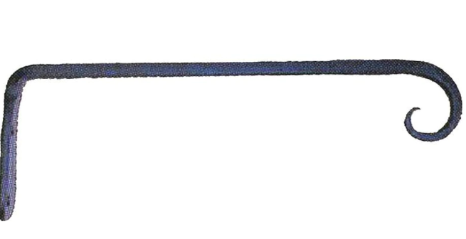 12" Straight Hanger Downturn Hook
