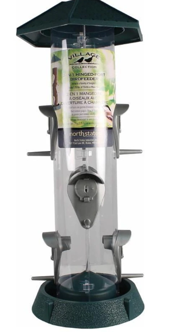 2-in-1 Hinged-Port Bird Feeder - 1.75lb capacity