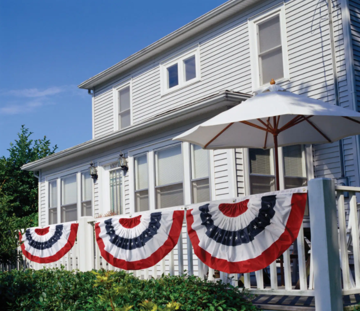 American Flag Applique Bunting