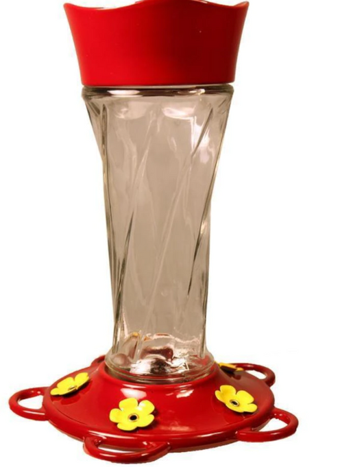 Twist Glass Hummingbird Feeder, 11 oz