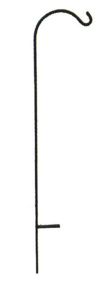 Wrought Iron Crane Single Shepherd Hook