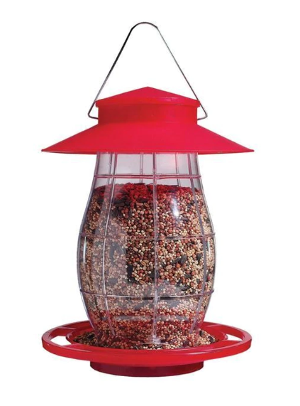 Red, Lantern Feeder, 4lb capacity