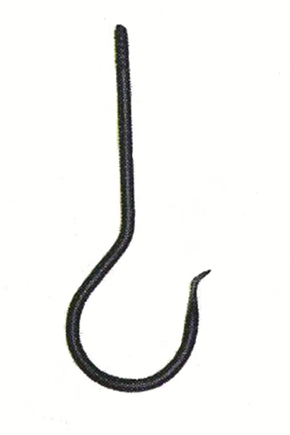 5" Ceiling Hook, Black