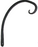 8" Curved Hanger Downturn Hook
