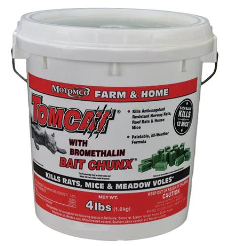 Tomcat Rat Bait Chunx With Bromethalin, 4lb