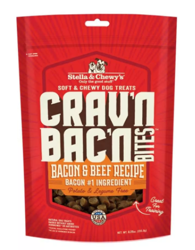 Stella & Chewy's Crav'n Bac'n Bites Bacon & Beef Recipe Dog Treats