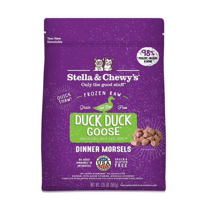 Stella & Chewy's Duck Duck Goose Grain Free Dinner Morsels Freeze Dried Raw Cat Food
