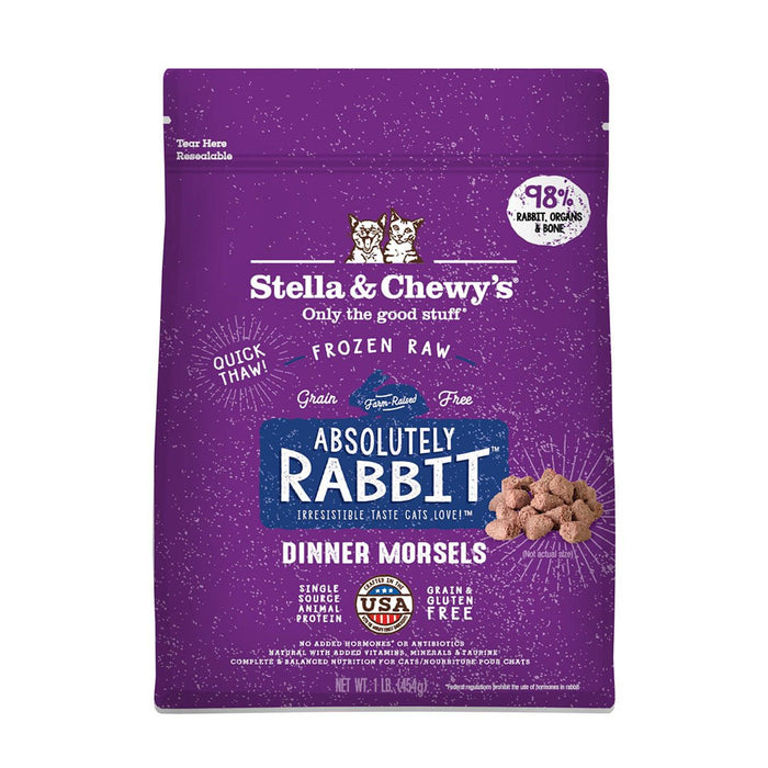 Stella & Chewy's Absolutely Rabbit Dinner Morsels Grain Free Freeze Dried Raw Cat Food