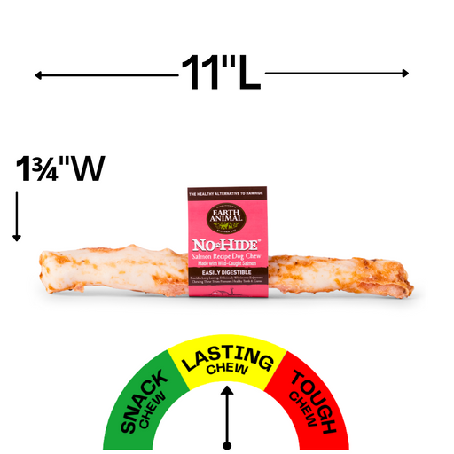 Earth Animal Salmon No-Hide Wholesome Dog Chews - Large, 11"