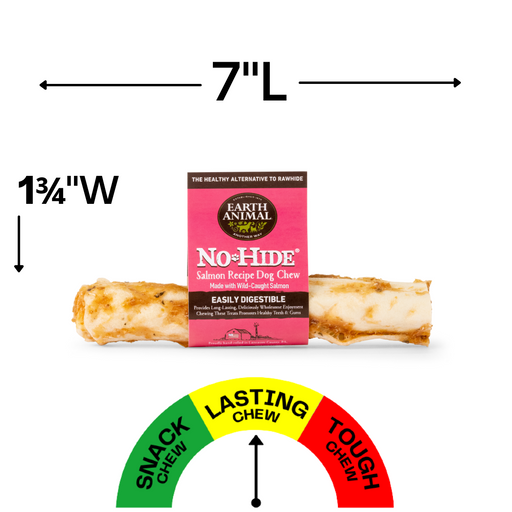 Earth Animal Salmon No-Hide® Wholesome Dog Chews- Medium, 7"