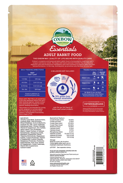 Oxbow Essentials - Adult Rabbit Food