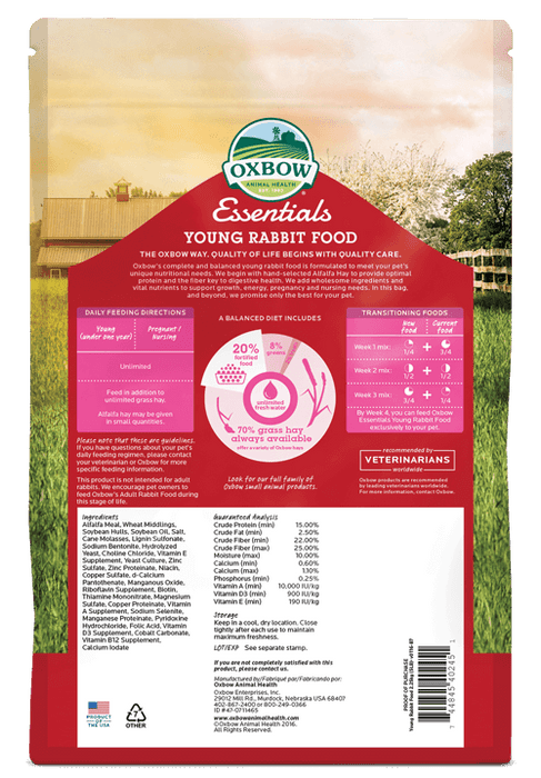 Oxbow Essentials - Young Rabbit Food