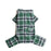 Fabdog Flannel Dog Pajamas, Green Plaid