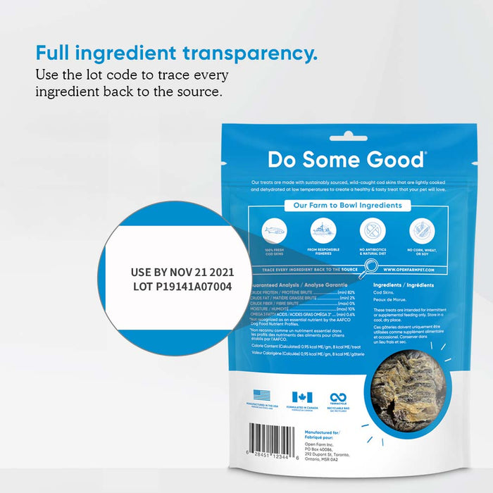 Open Farm Dehydrated Cod Skins Treat