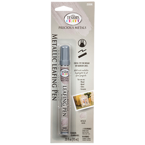 Testors Craft Enamel Leafing Paint Pen, Metallic Silver