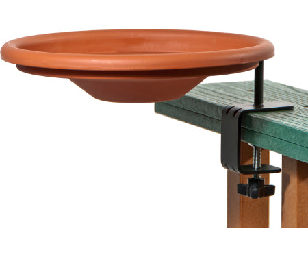 Deck Mount Bird Bath, 13" x 11.5" x 7"