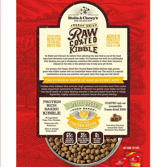 Stella & Chewy's Cage-Free Chicken Raw Coated Dog Kibble for Small Breeds