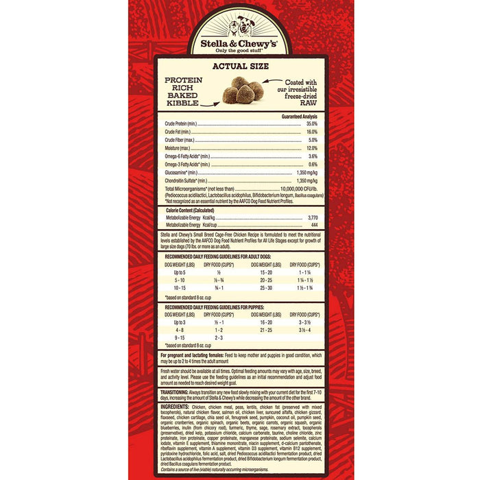 Stella & Chewy's Cage-Free Chicken Raw Coated Dog Kibble for Small Breeds