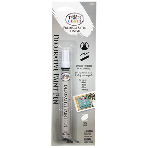 Testors Craft Enamel Leafing Paint Pen, Satin White