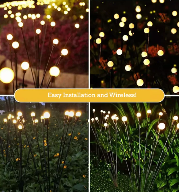 LED Solar Firefly Light Spray Stake