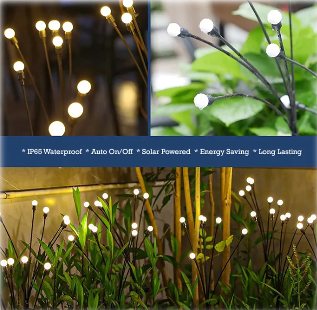 LED Solar Firefly Light Spray Stake