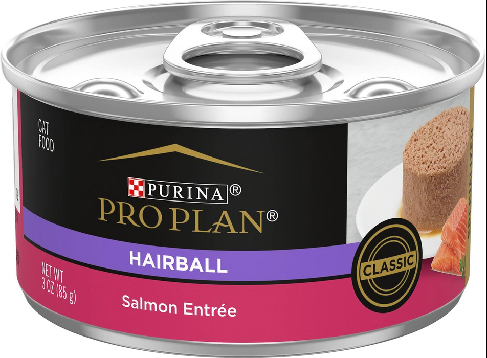 Purina Pro Plan Hairball Control Salmon Entree Pate Cat Food 3oz