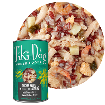 Tiki Dog Whole Foods Chicken Recipe in Lobster Consommé Canned Dog Food, 13.6oz