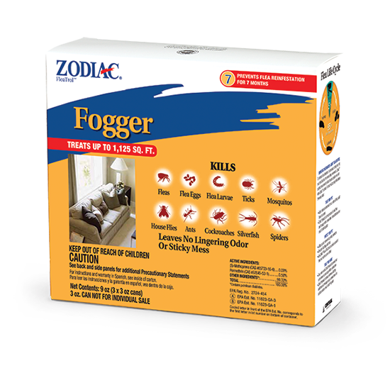 Zodiac 3pk Fogger for Fleas, Ticks & more