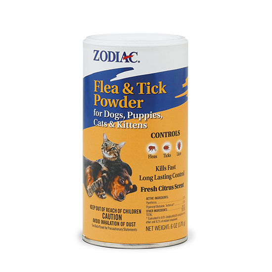 ZODIAC FLEA & TICK POWDER FOR DOGS, PUPPIES, CATS & KITTENS