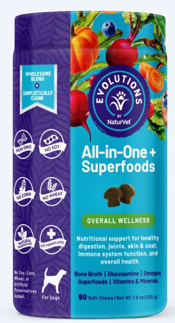 NaturVet Evolutions - All-in-One + Superfoods Soft Chews for Dogs