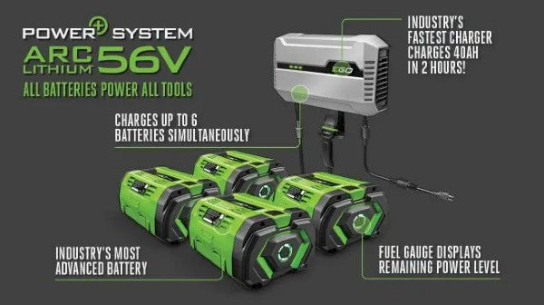 EGO Power+ 42” Z6 Zero Turn Riding Mower Kit (4-10.0Ah Batteries, 1600W Charger)