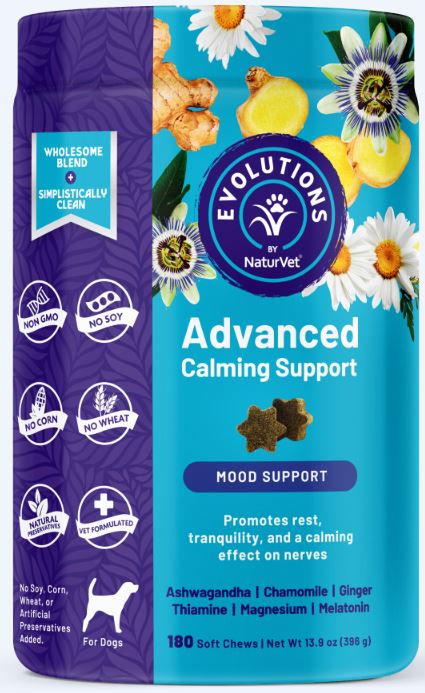 NaturVet Evolutions - Advanced Calming Support Soft Chews for Dogs