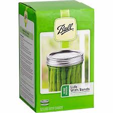 Ball Wide Mouth Lids with Bands, 12 lids w/ bands