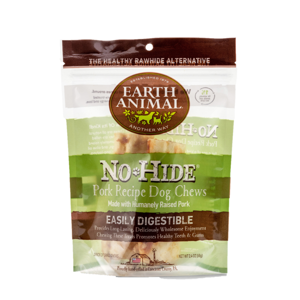 Earth Animal Pork No-Hide® Wholesome Dog Chews - Small, 4"