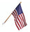 American Flag Wood Pole Kit With Poly Flag