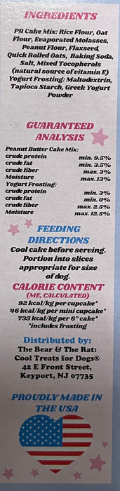 Cupcake Mix for Dogs, Peanut Butter with Yogurt Frosting, 9oz