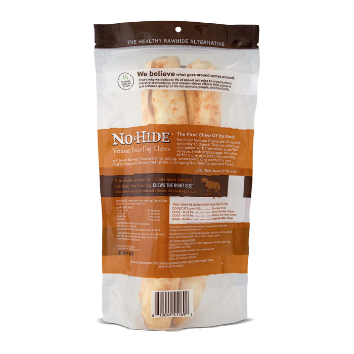 Earth Animal Venison No-Hide Wholesome Dog Chew 11" (2 pack)
