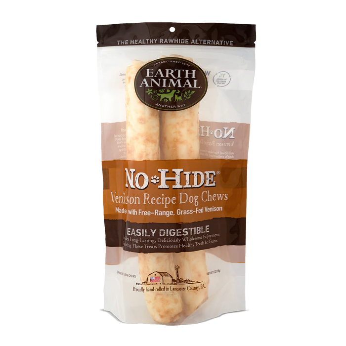 Earth Animal Venison No-Hide Wholesome Dog Chew 11" (2 pack)